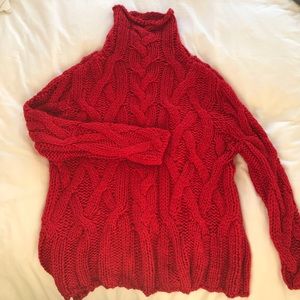 Zara red knit sweater NWT size M